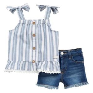 7 FOR ALL MANKIND Top and Shorts Set (Size 24M)